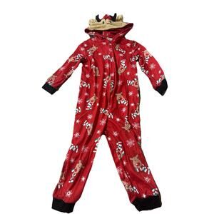 Christmas Reindeer 1 Piece Pajamas Bodysuit 4T Kids Family Matching Pajamas